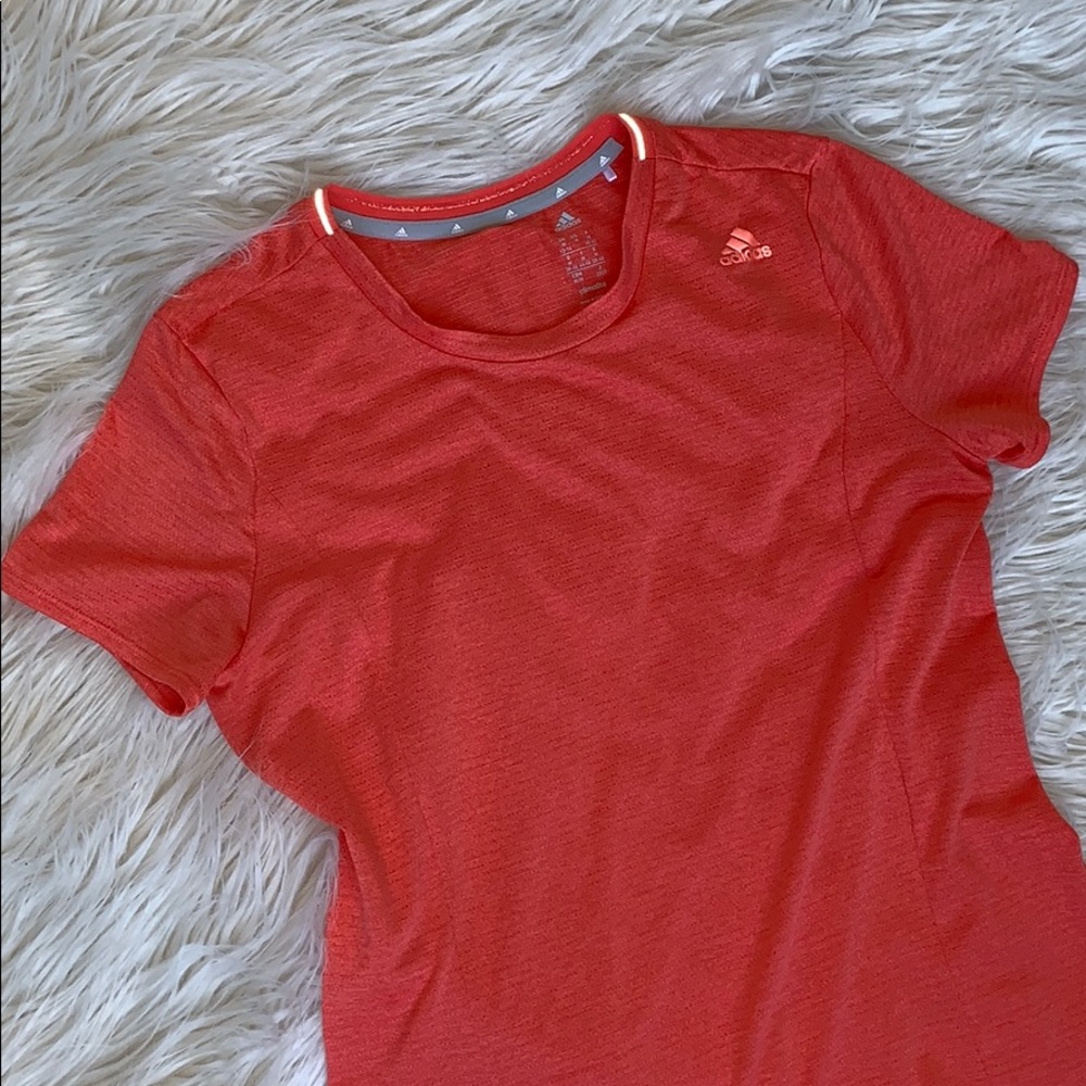 Adidas slim for workout tee. Salmon. Sz Medium